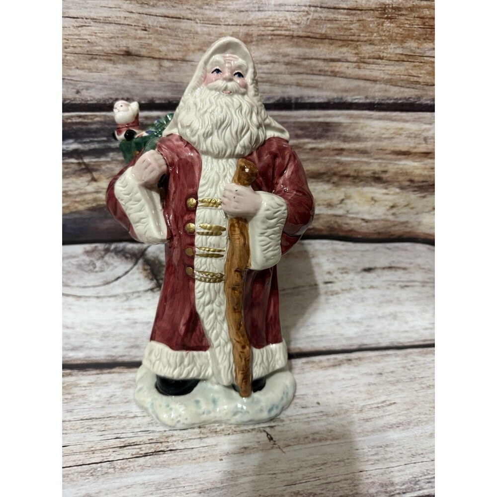 Vintage 1998 10" Santa Claus Figurine Cedar Creek Collection Ceramic Christmas